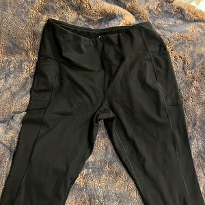XL black leggings with side pocket